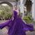 purple faux georgette anarkali gown with kutchi patch work gown For Navratri Set