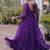 purple faux georgette anarkali gown with kutchi patch work gown For Navratri Set