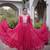 pink faux georgette anarkali gown For Navratri with kutchi patch work   