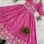 Baby Pink Color Embroidery Work And Back Side Dori Pattern Mul Cotton Gown Set