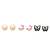 Set of 12 contemporary combo stud earrings