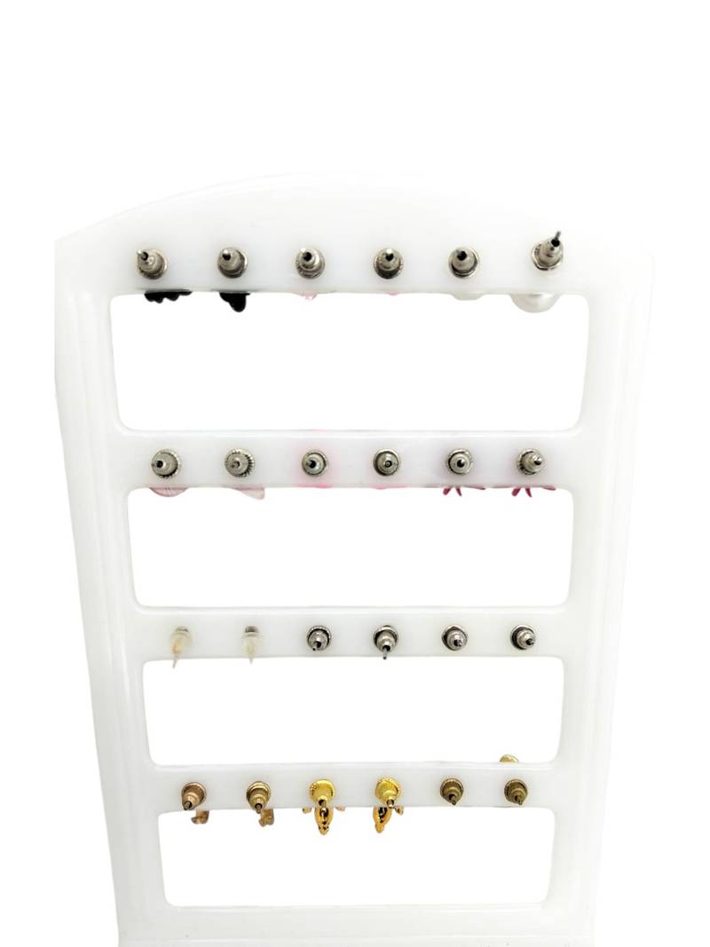 Set of 12 contemporary combo stud earrings