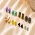Set of 8 fancy combo stud earrings
