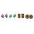 Set of 8 fancy combo stud earrings