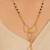 gold color set of 2 gold plated stylish combo manglsutra