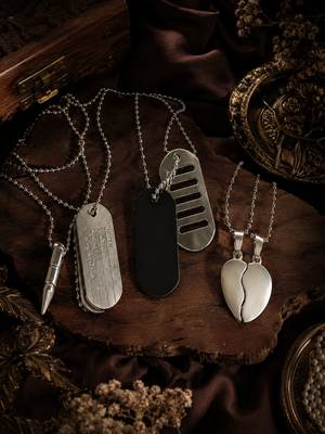 Silver plated set of 3 men combo chain 1