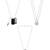 Silver plated set of 3 men combo chain