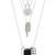 Silver plated set of 3 men combo chain