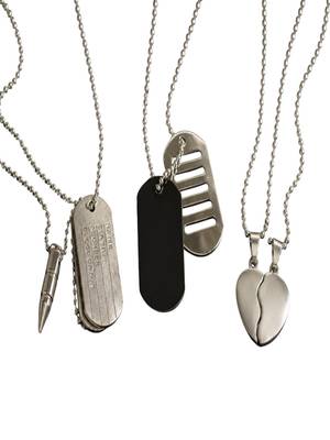 Silver plated set of 3 men combo chain 4