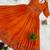Orange Color Embroidery Work And Back Side Dori Pattern Mul Cotton Gown Set