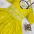 Yellow Color Embroidery Work And Back Side Dori Pattern Mul Cotton Gown Set