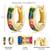Gold plated multi crystal studded stylish hoop huggie earring jewellery for women
