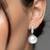 Silver plated pearl & cubic zirconia studded fancy hoop & drop earrings jewellery for women