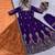 Purple embroidered heavy silk blend anarkali gown set with organza dupatta & silk blend pant
