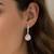 Rose gold & silver plated faux ruby & cz studded hoop & drop earrings jewellery for women