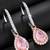 Rose gold & silver plated faux ruby & cz studded hoop & drop earrings jewellery for women