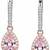 Rose gold & silver plated faux ruby & cz studded hoop & drop earrings jewellery for women