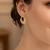 Gold plated fancy stylish floral hoop earrings jewellery for women & girls