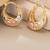 Gold plated fancy stylish floral hoop earrings jewellery for women & girls