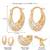 Gold plated fancy stylish floral hoop earrings jewellery for women & girls