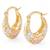 Gold plated fancy stylish floral hoop earrings jewellery for women & girls