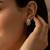 Gold plated cubic zirconia studded fancy stylish stud earrings jewellery gift for women