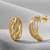 Gold plated cubic zirconia studded fancy stylish stud earrings jewellery gift for women