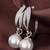 Silver plated cubic zirconia & pearl studded fancy hoop & drop earrings jewellery for women