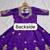 Purple embroidered heavy silk blend anarkali gown set with organza dupatta & silk blend pant