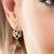 Gold plated cubic zirconia studded fancy stylish hoop earrings jewellery gift for women