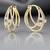 Gold plated cubic zirconia studded fancy stylish hoop earrings jewellery gift for women