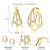Gold plated cubic zirconia studded fancy stylish hoop earrings jewellery gift for women