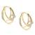 Gold plated cubic zirconia studded fancy stylish hoop earrings jewellery gift for women