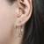 Silver plated cubic zirconia studded fancy stylish hoop bali earrings jewellery for women