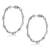 Silver plated cubic zirconia studded fancy stylish hoop bali earrings jewellery for women