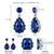 Silver plated faux sapphire studded fancy stylish drop earrings jewellery for women & girls