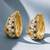 Gold plated multicolor cubic zirconia studded fancy hoop earrings jewellery for women & girls