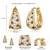 Gold plated multicolor cubic zirconia studded fancy hoop earrings jewellery for women & girls