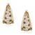 Gold plated multicolor cubic zirconia studded fancy hoop earrings jewellery for women & girls
