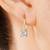 Gold plated cubic zorconia studded fancy hoop earrings fashion jewellery for women