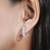Silver plated cubic zirconia studded hoop earrings lever back fashion jewellery for women
