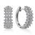 Silver plated cubic zirconia studded hoop earrings lever back fashion jewellery for women