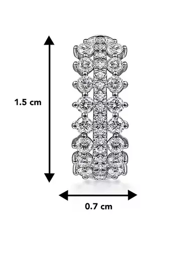 Silver plated cubic zirconia studded hoop earrings lever back fashion jewellery for women