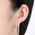 Silver plated american diamond studded hoop earrings office work wear jewellery for women