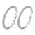 Silver plated american diamond studded hoop earrings office work wear jewellery for women