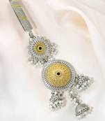 Oxidized silver gold plated saree waist belly kamar challa key chain jewellery