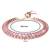 Rose gold plated pink baguette stone studded adjustable charm bracelet jewellery for women