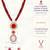 Maroon pendant style necklace earrings set for women | faux ruby studded | festive jewellery