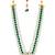 Gold plated kundan & beads studded traditional long necklace earrings set jewellery for women