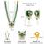 Gold plated kundan & beads studded traditional long necklace earrings set jewellery for women
